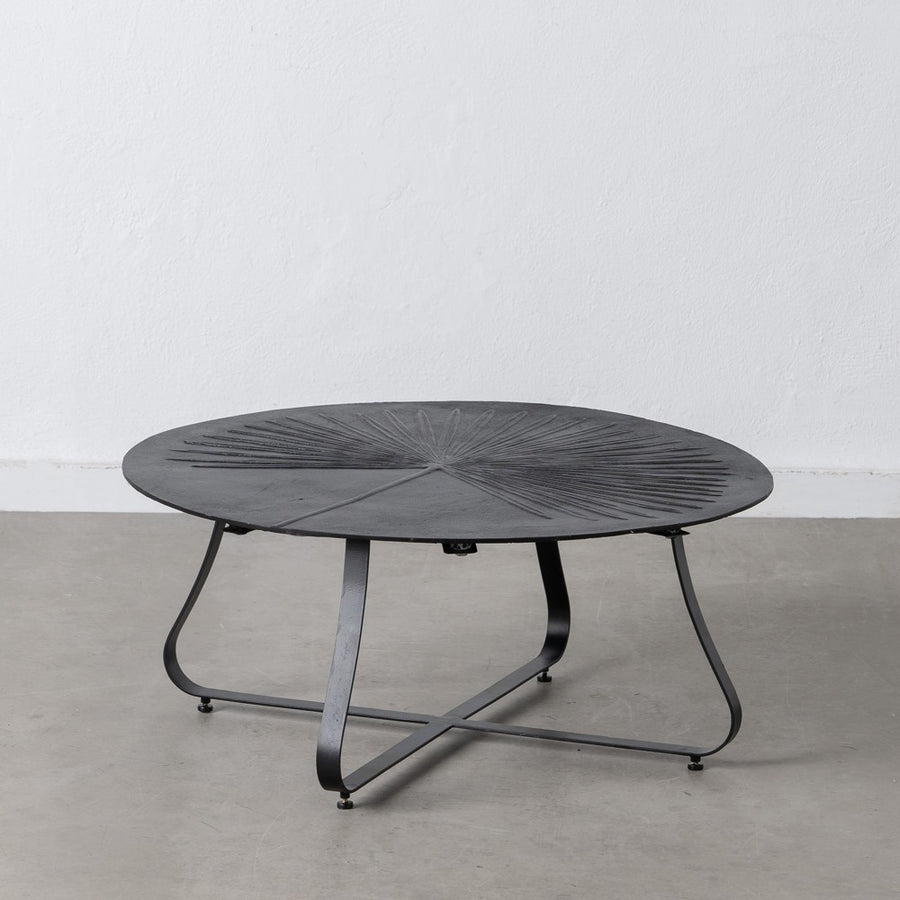MESA CENTRO NEGRO ALUMINIO/HIERRO SALÓN 80 X 79 X 35 CM