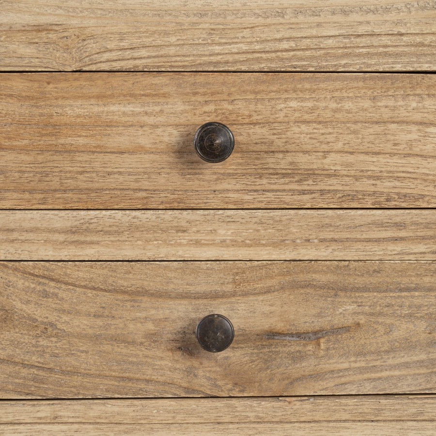 MESITA NATURAL MADERA MINDI DORMITORIO 45 X 30 X 66 CM