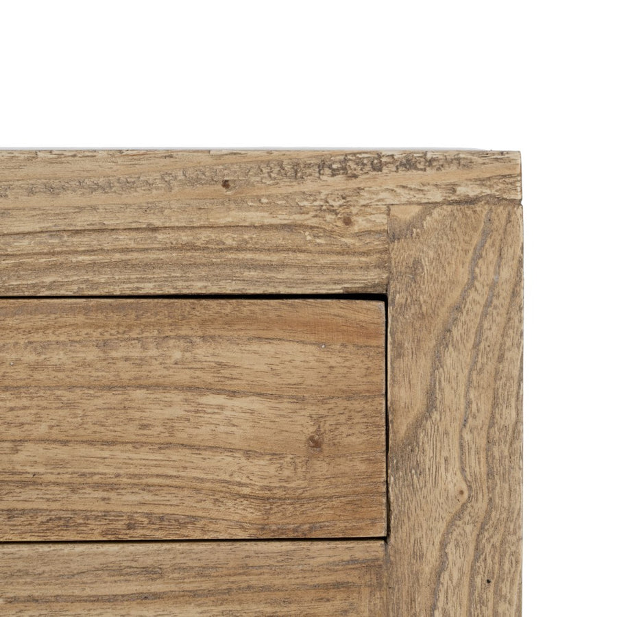 MESITA NATURAL MADERA MINDI DORMITORIO 45 X 30 X 66 CM