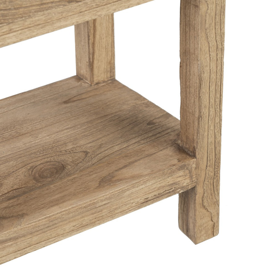 MESITA NATURAL MADERA MINDI DORMITORIO 45 X 30 X 66 CM