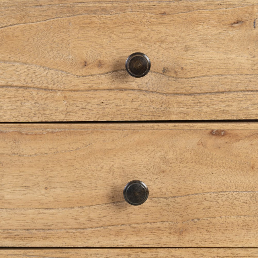 MESITA NATURAL MADERA MINDI DORMITORIO 43 X 34 X 55 CM