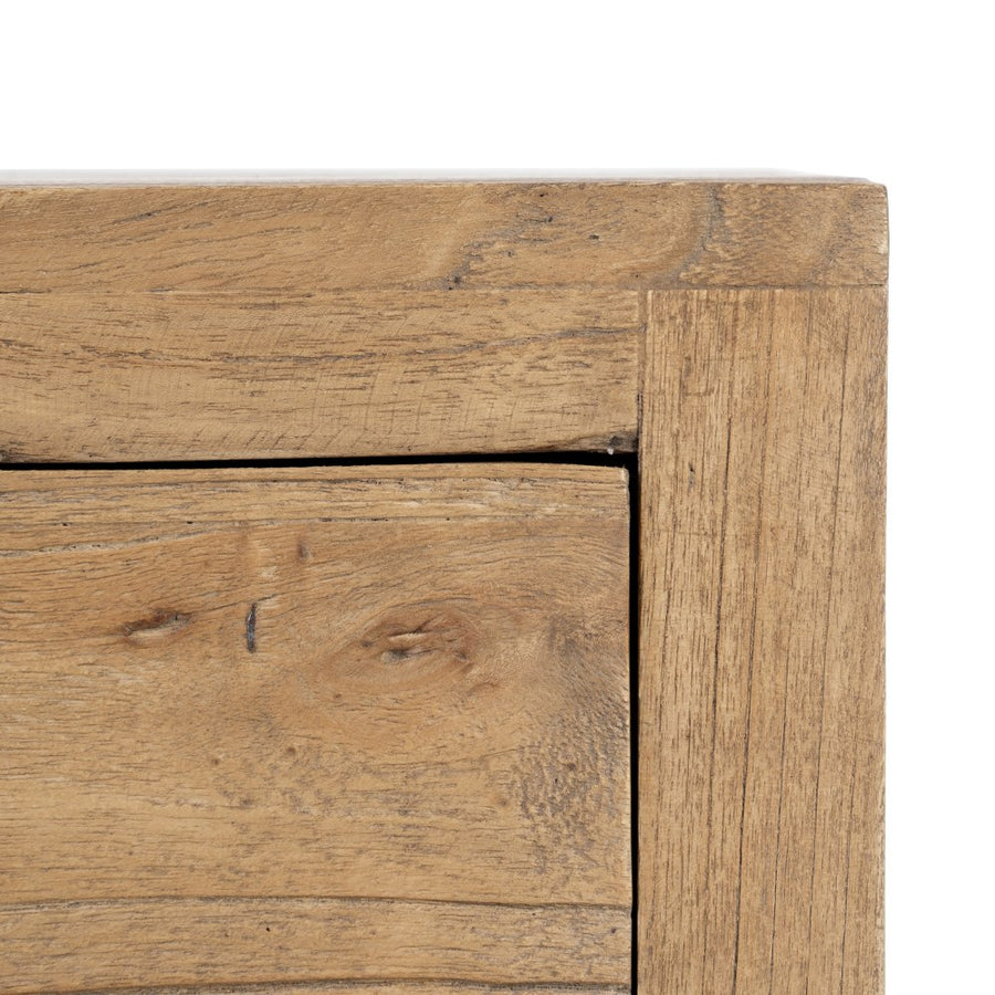 MESITA NATURAL MADERA MINDI DORMITORIO 43 X 34 X 55 CM