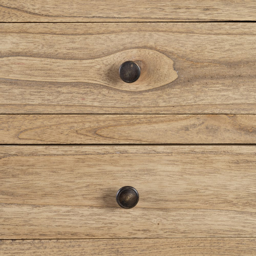 MESITA NATURAL MADERA MINDI DORMITORIO 44 X 34 X 77 CM