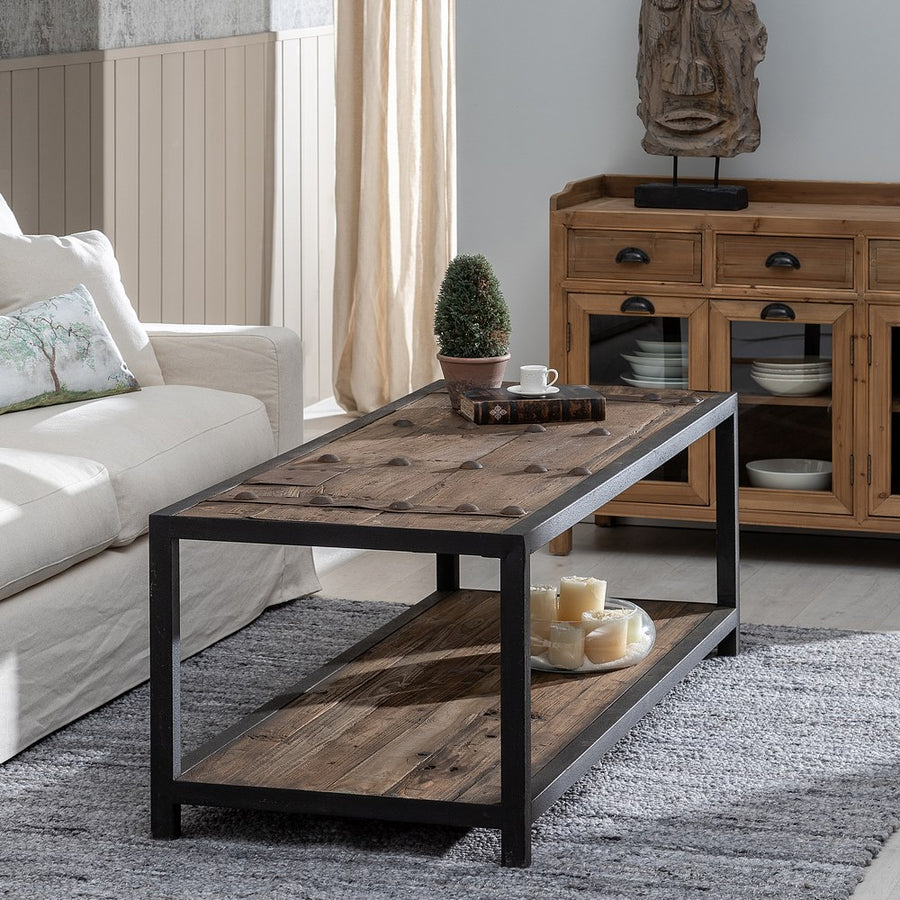 MESA CENTRO NATURAL-NEGRO 165 X 64 X 55 CM