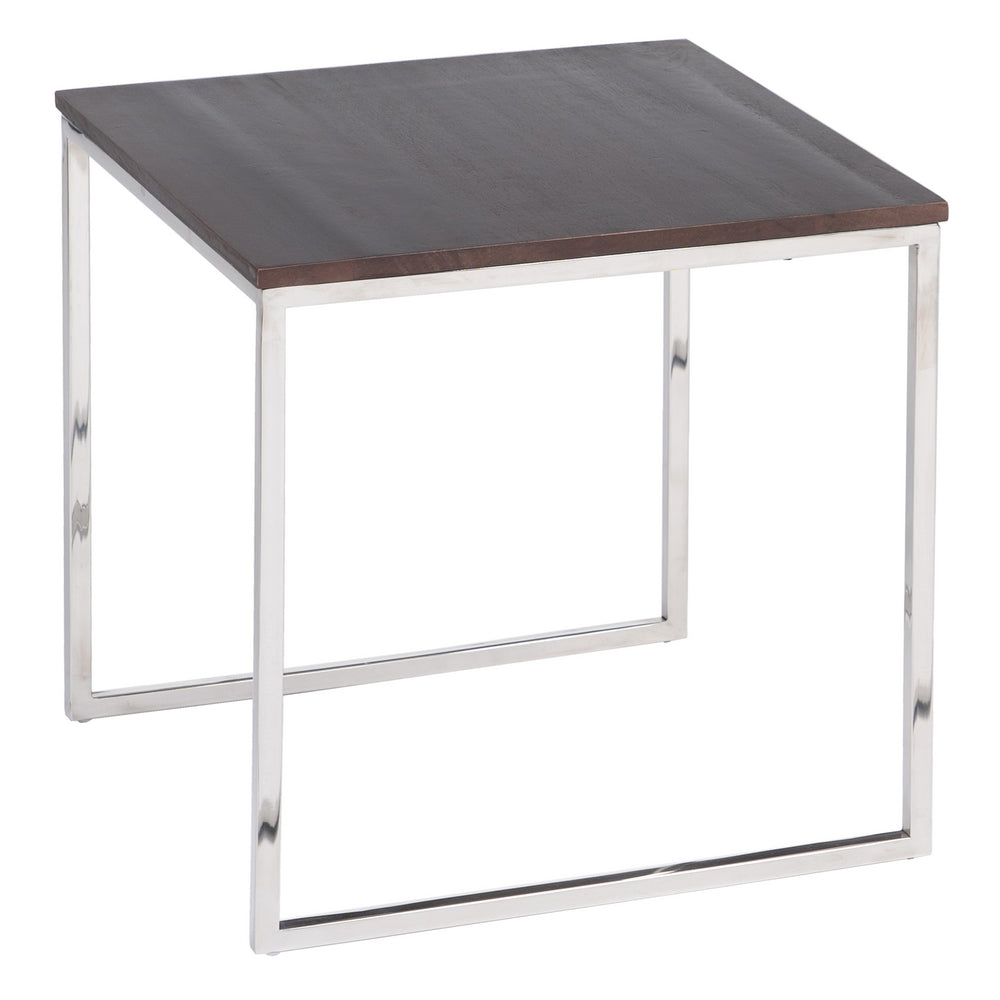 S/3 BROWN-SILVER COFFEE TABLE 152 X 38.50 X 38.50 CM