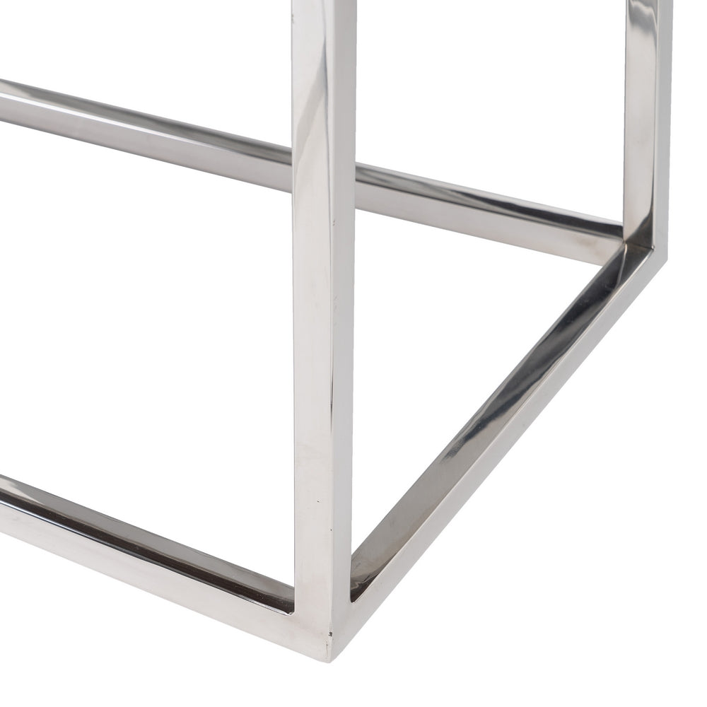 S/3 BROWN-SILVER COFFEE TABLE 152 X 38.50 X 38.50 CM