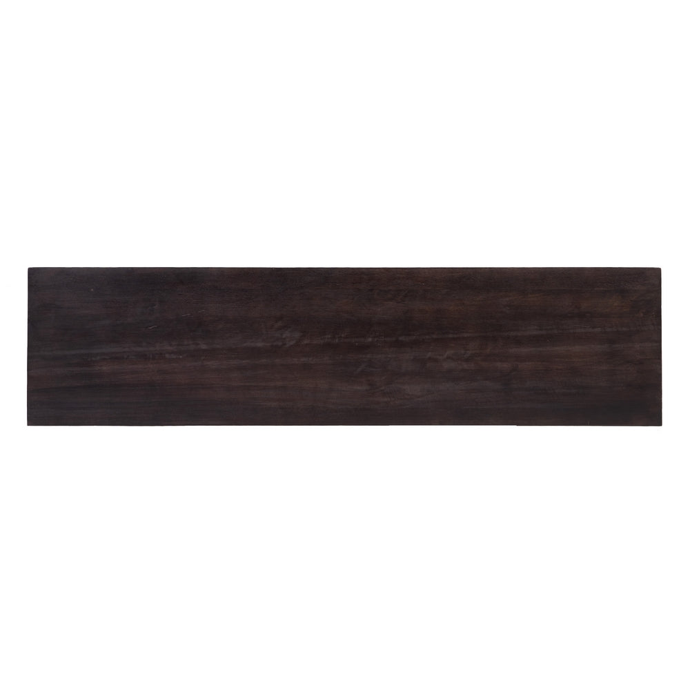 S/3 BROWN-SILVER COFFEE TABLE 152 X 38.50 X 38.50 CM