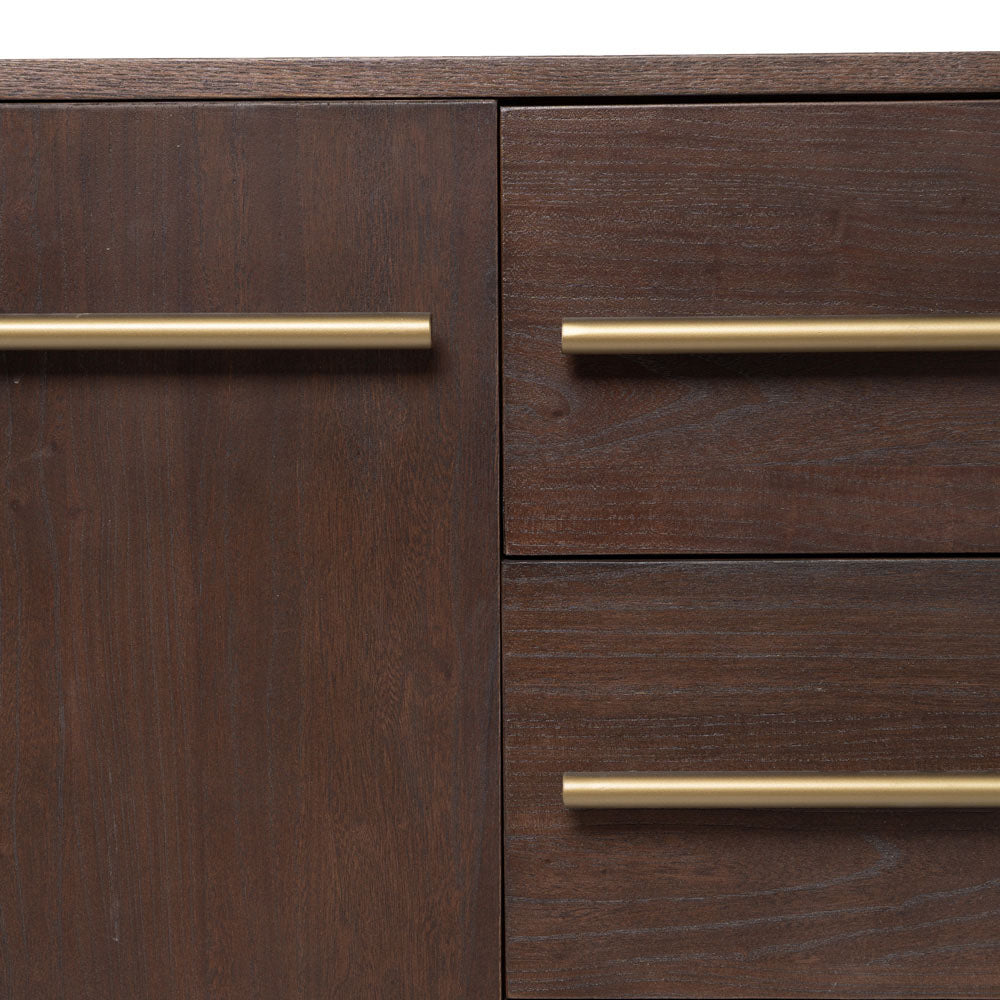 APARADOR MARRÓN MADERA-HIERRO SALÓN 130 X 45 X 83,20 CM