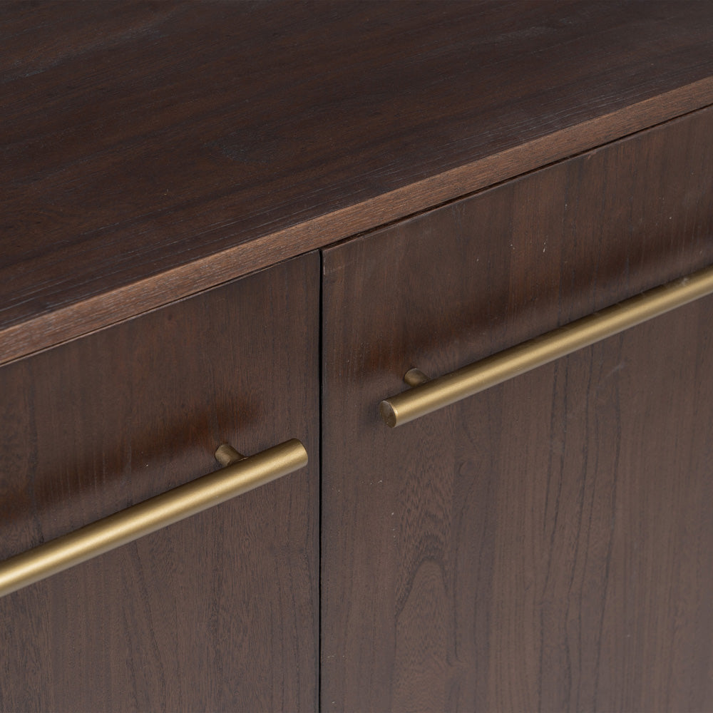 APARADOR MARRÓN MADERA-HIERRO SALÓN 130 X 45 X 83,20 CM