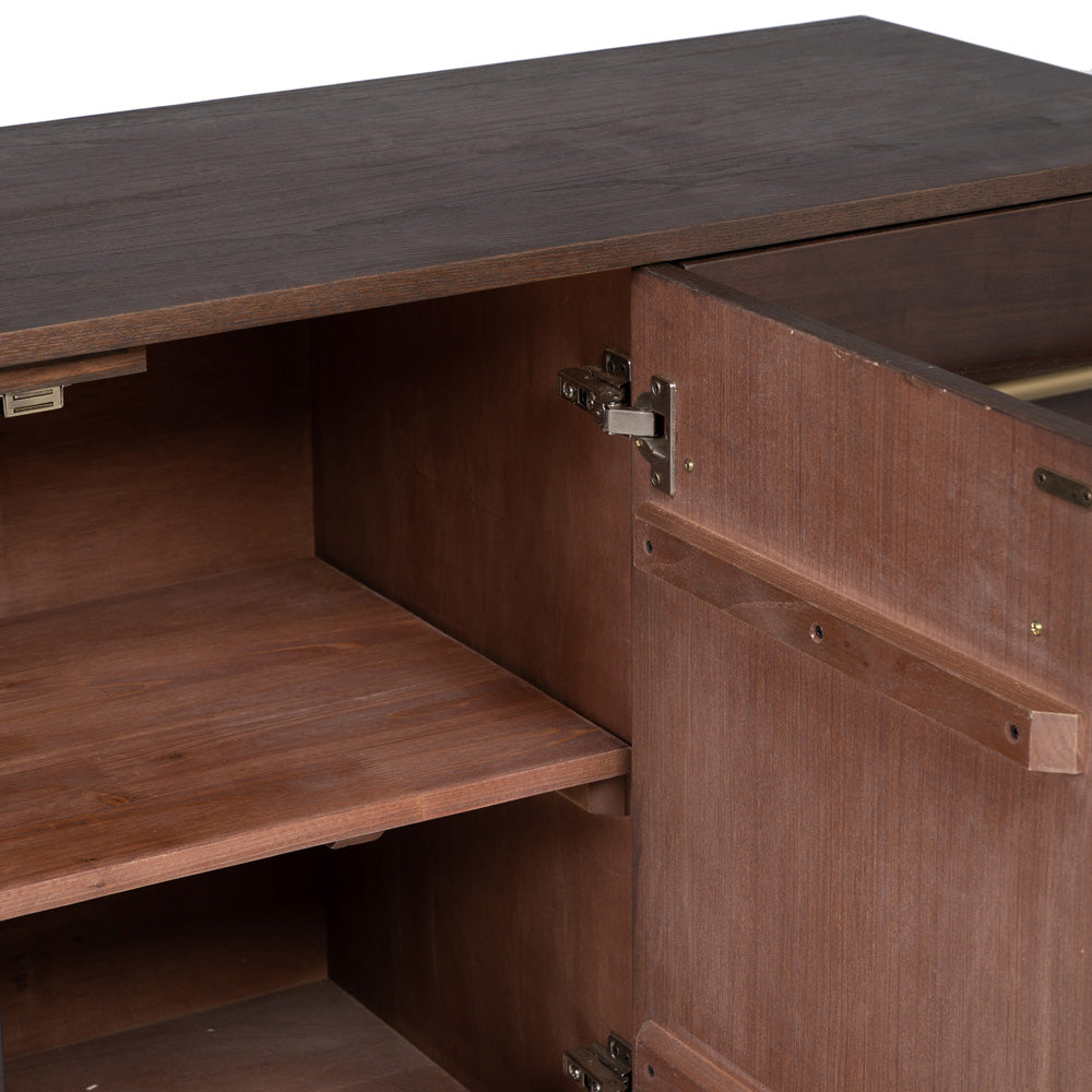 APARADOR MARRÓN MADERA-HIERRO SALÓN 130 X 45 X 83,20 CM