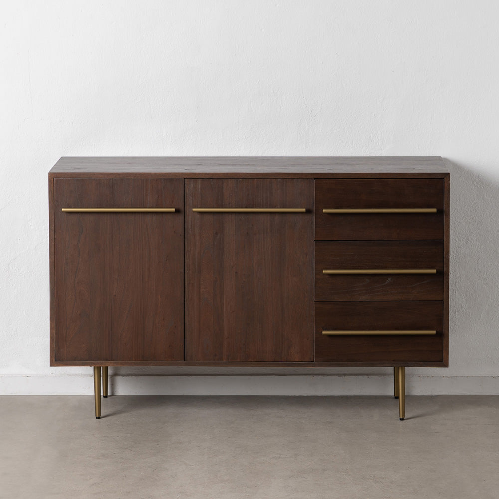 APARADOR MARR�N MADERA-HIERRO SAL�N 130 X 45 X 83,20 CM