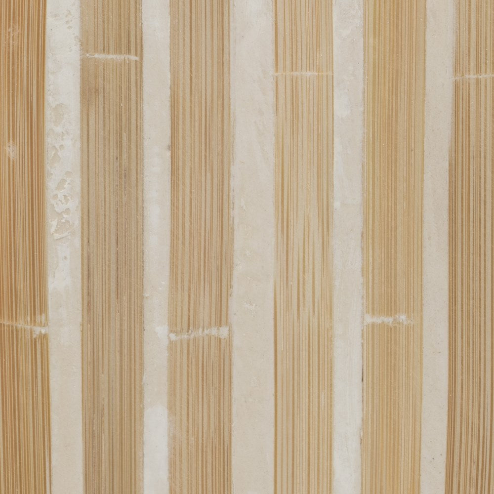 PORTAVELAS BEIGE BAMBÚ / "MDF" 10,50 X 10,50 X 21 CM