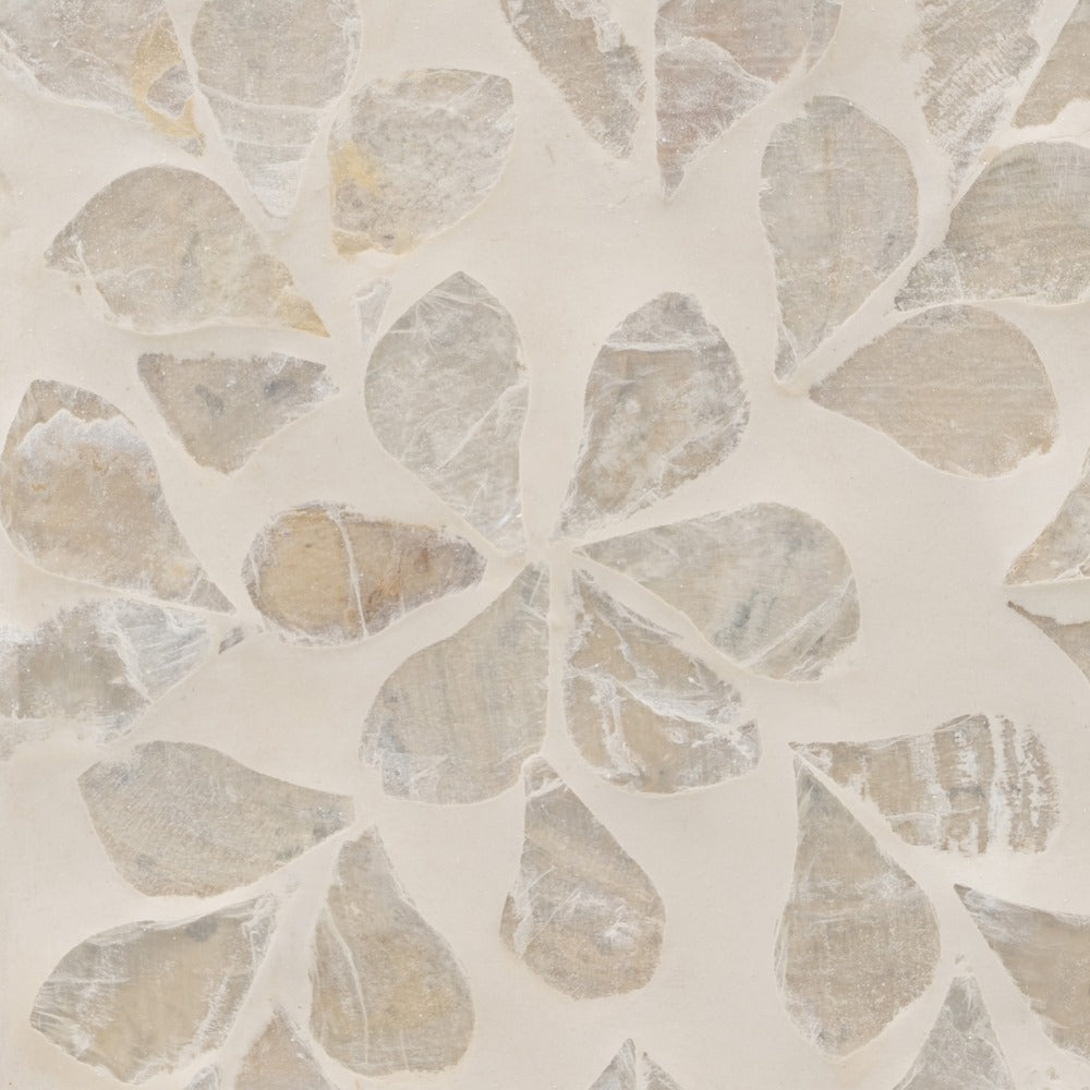 PORTAVELAS BEIGE NÁCAR-MDF DECORACIÓN 10,50 X 10,50 X 10,50