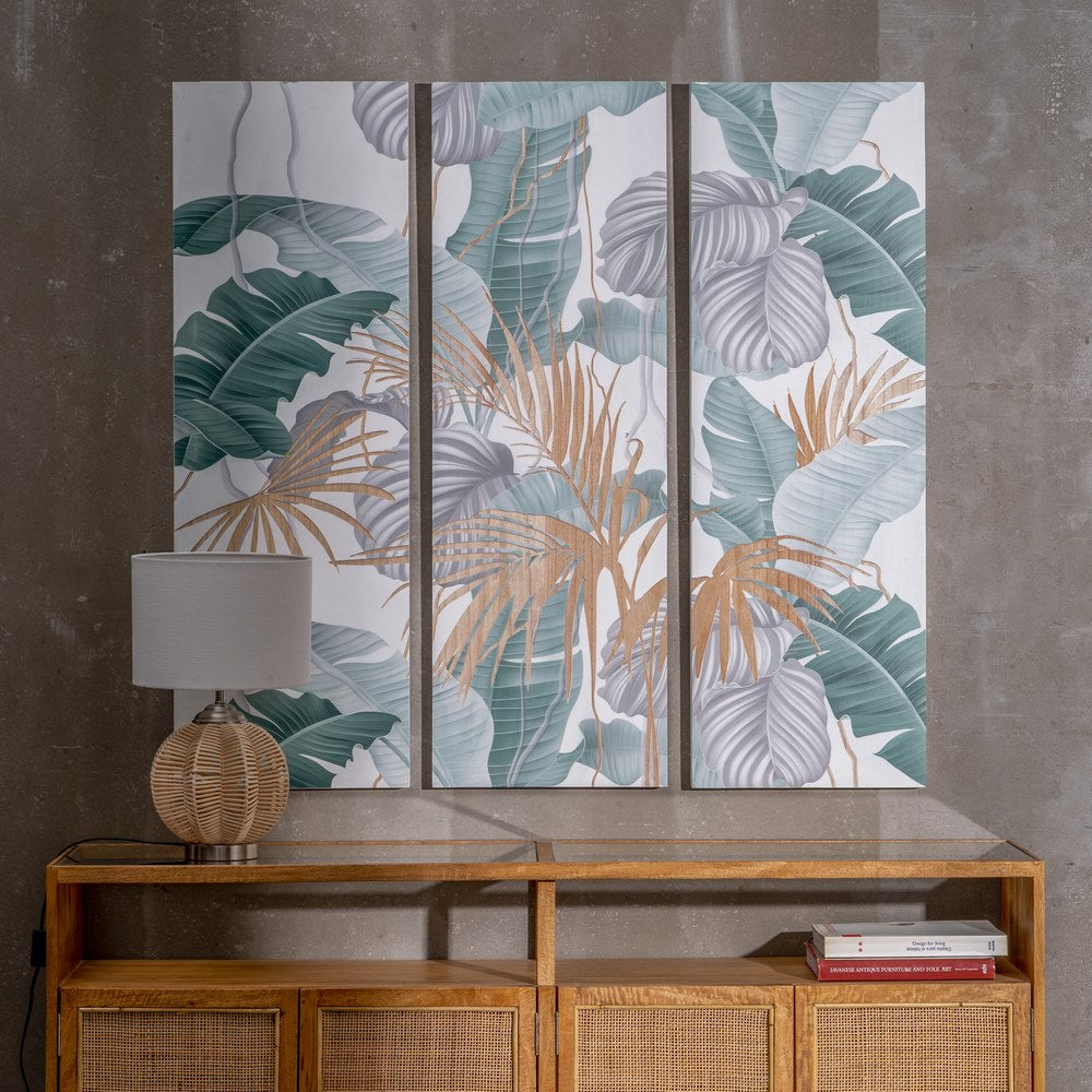 CUADRO TRÍPTICO DM DECORACIÓN 120 X 3,50 X 120 CM