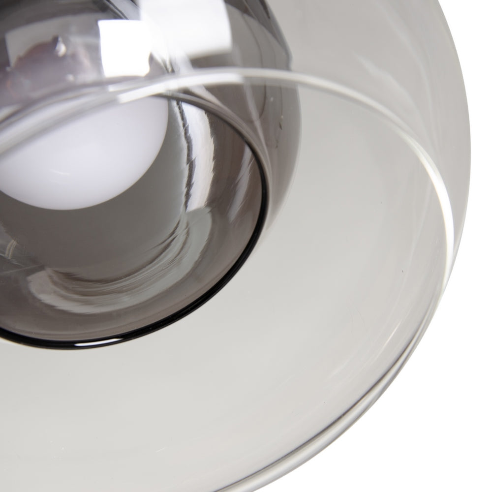 GREY METAL-GLASS CEILING LAMP 16 X 16 X 50 CM