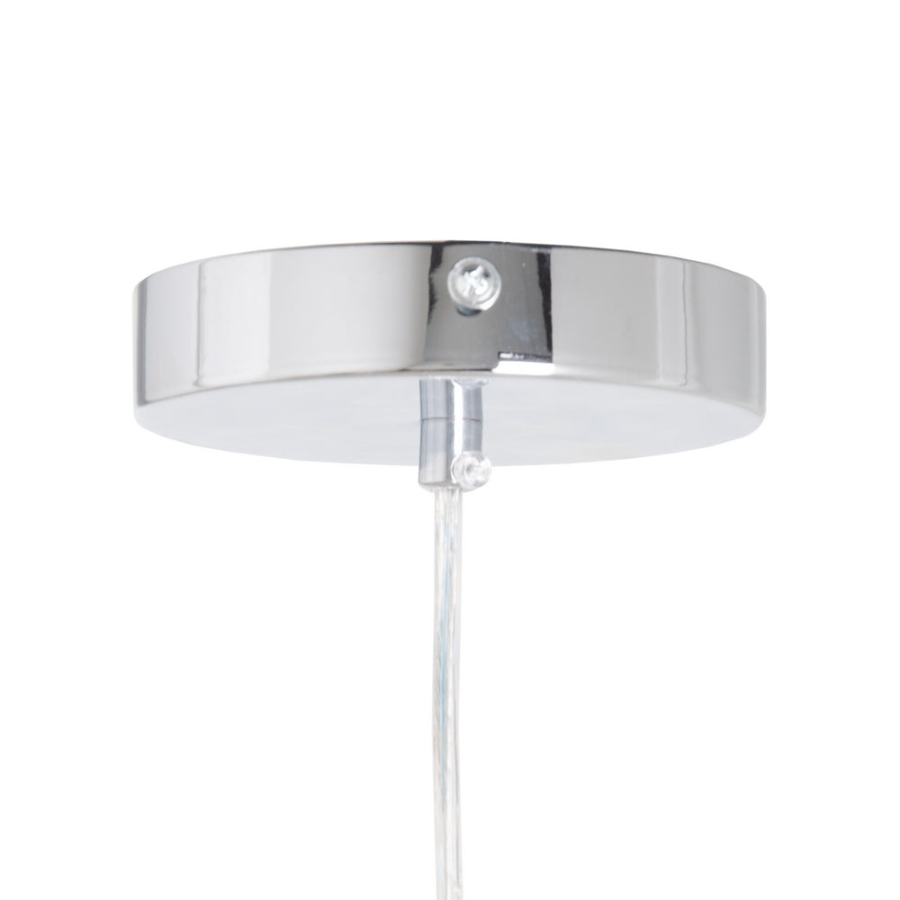 GREY METAL-GLASS CEILING LAMP 30 X 30 X 50 CM