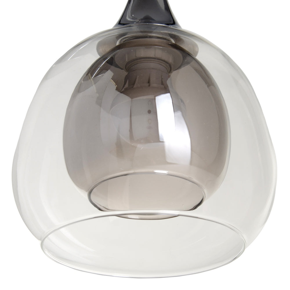 APLIQUE PARED GRIS METAL-CRISTAL 19 X 19 X 30 CM