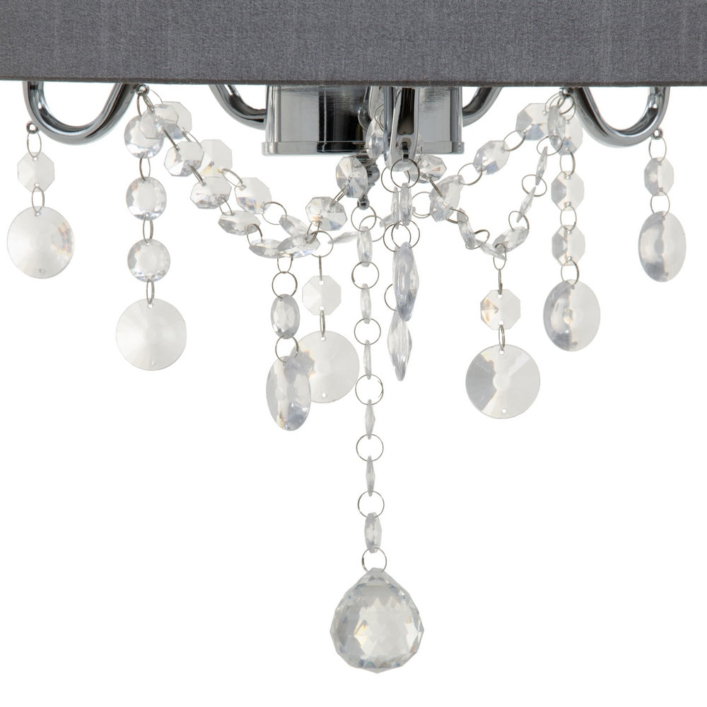 LÁMPARA TECHO GRIS METAL DECORACIÓN 44 X 44 X 65 CM