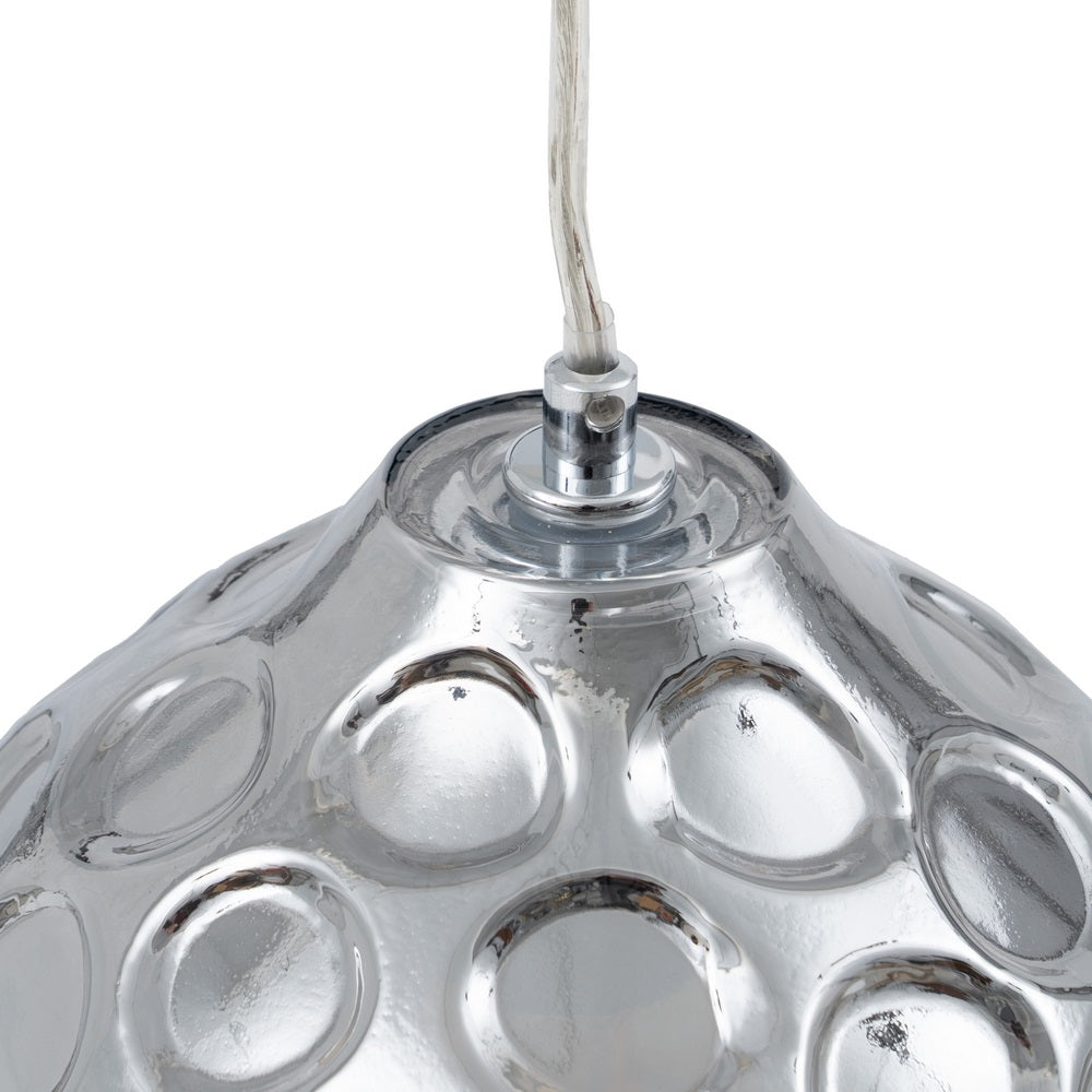 LÁMPARA TECHO PLATA HIERRO / CRISTAL 18 X 18 X 17,50 CM