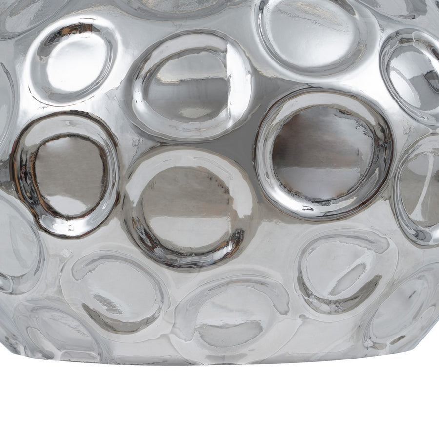 LÁMPARA TECHO PLATA HIERRO / CRISTAL 18 X 18 X 17,50 CM