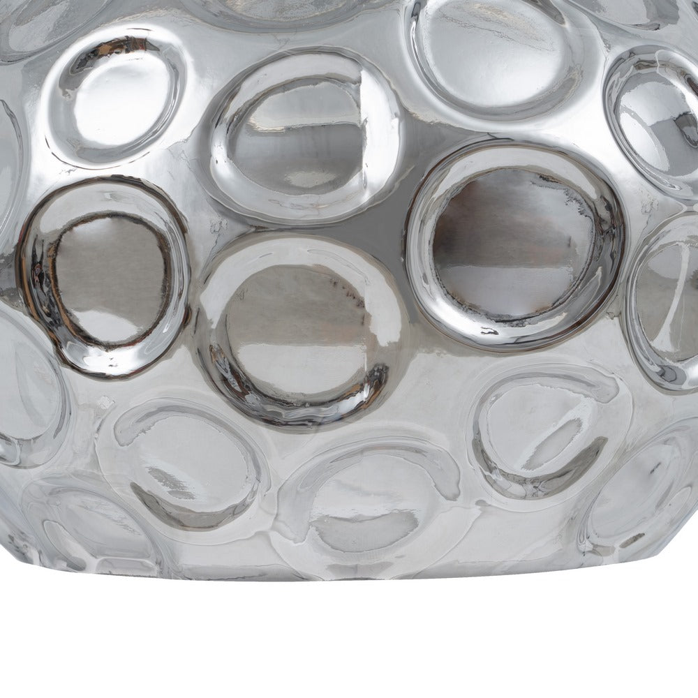 LÁMPARA TECHO PLATA HIERRO / CRISTAL 18 X 18 X 17,50 CM