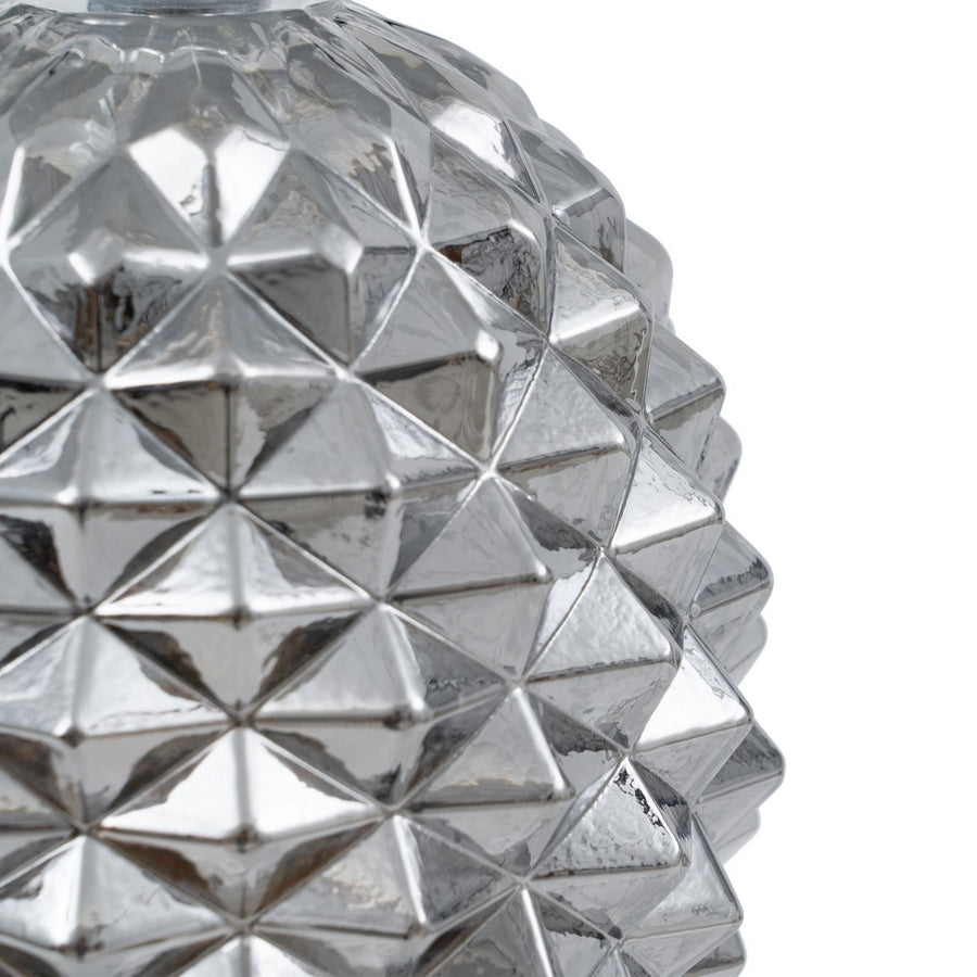 LÁMPARA TECHO PLATA HIERRO / CRISTAL 15 X 15 X 17,50 CM