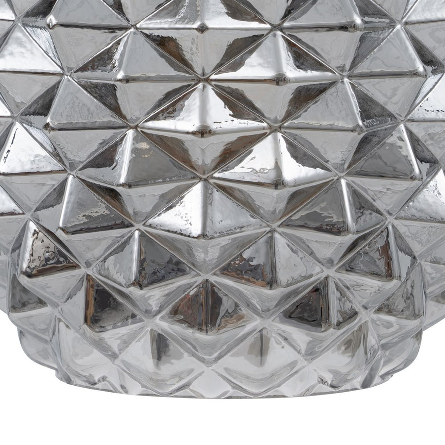 LÁMPARA TECHO PLATA HIERRO / CRISTAL 15 X 15 X 17,50 CM