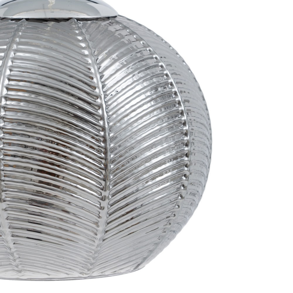 LÁMPARA TECHO PLATA HIERRO / CRISTAL 20 X 20 X 15,50 CM