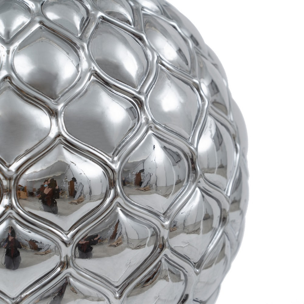 LÁMPARA TECHO PLATA HIERRO / CRISTAL 23 X 23 X 21,50 CM
