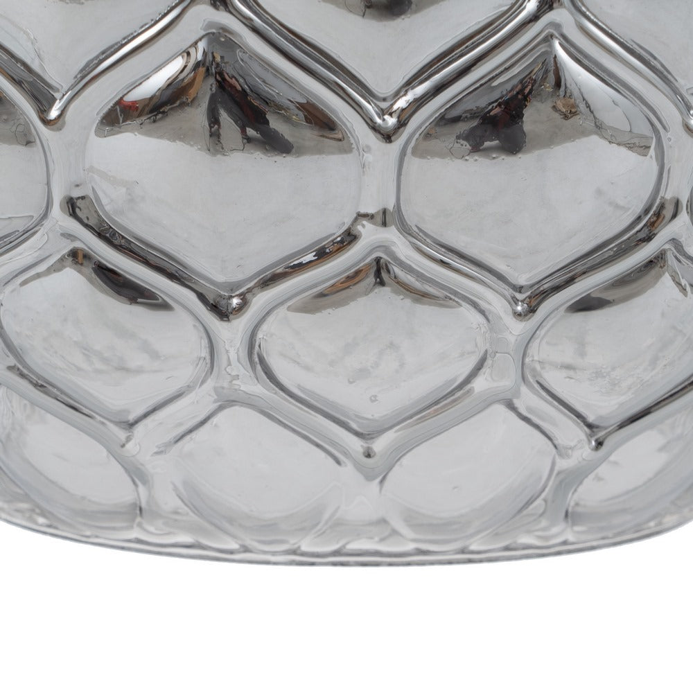 LÁMPARA TECHO PLATA HIERRO / CRISTAL 23 X 23 X 21,50 CM