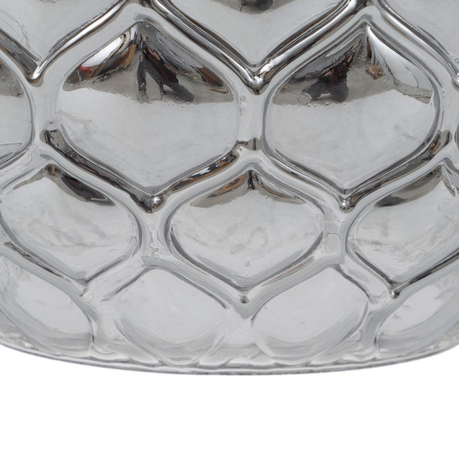 LÁMPARA TECHO PLATA HIERRO / CRISTAL 23 X 23 X 21,50 CM