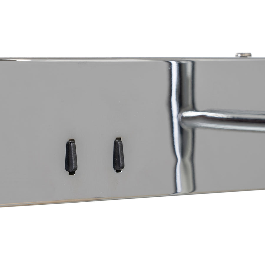 APLIQUE PARED PLATA METAL-CRISTAL 42 X 22 X 33,70 CM