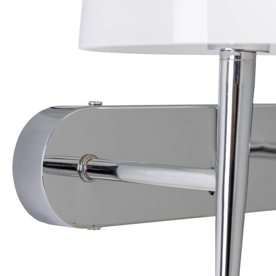 APLIQUE PARED PLATA METAL-CRISTAL 42 X 22 X 33,70 CM