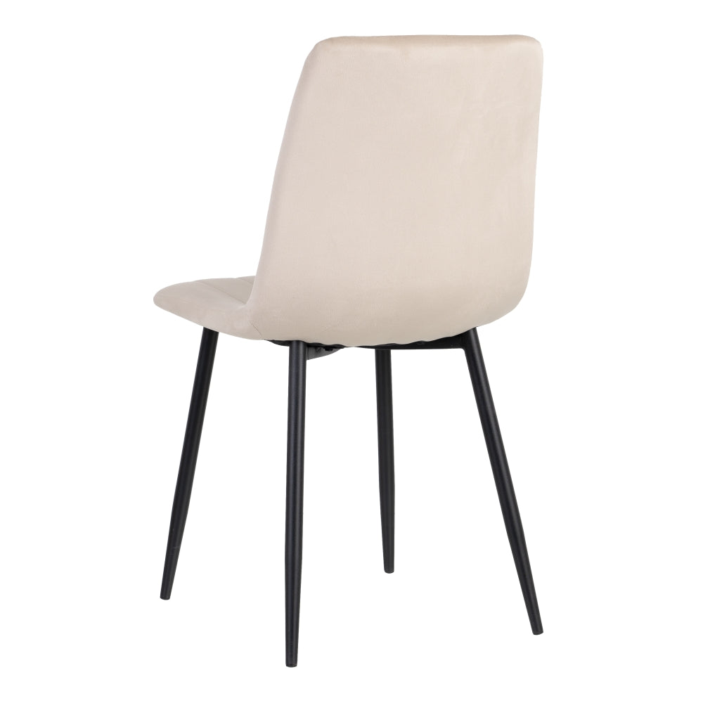 BEIGE VELVET DINING CHAIR 45 X 51 X 88.50 CM