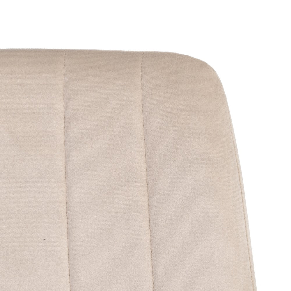BEIGE VELVET DINING CHAIR 45 X 51 X 88.50 CM