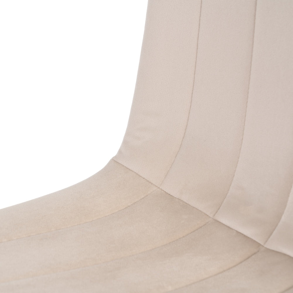 BEIGE VELVET DINING CHAIR 45 X 51 X 88.50 CM