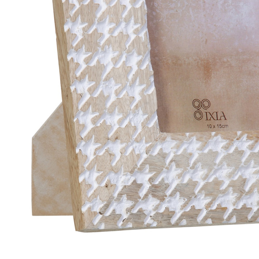 PORTAFOTOS 10X15 BLANCO ROZADO MADERA 10,16 X 15,24 X 1,30 C