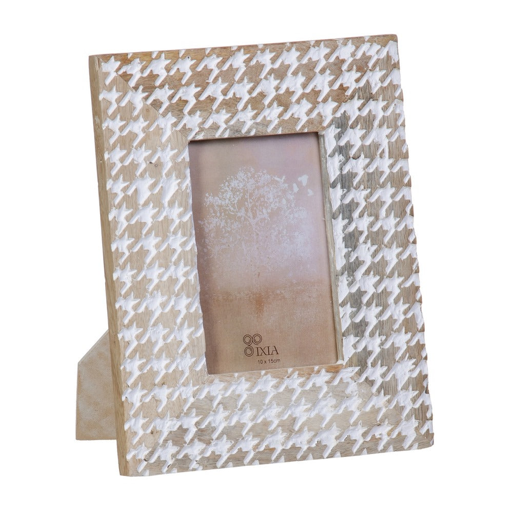PORTAFOTOS 10X15 BLANCO ROZADO MADERA 10,16 X 15,24 X 1,30 C
