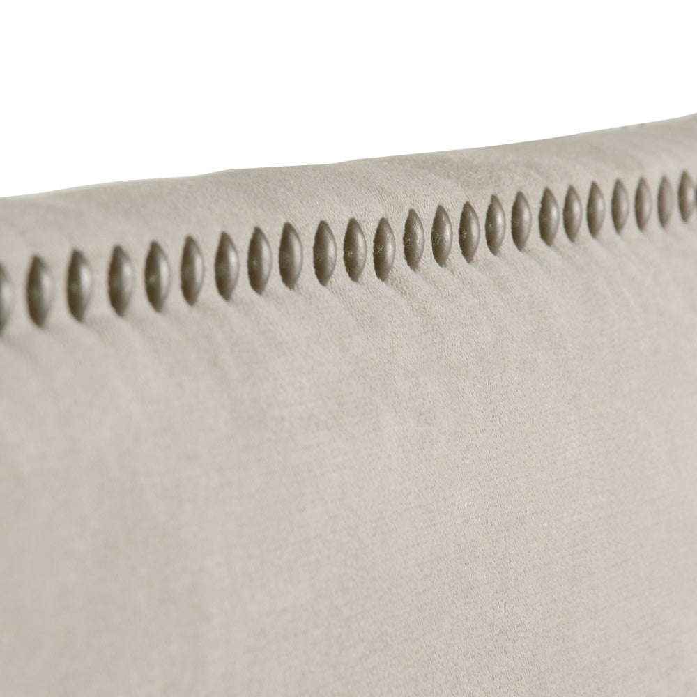 GRAYISH BEIGE FABRIC-WOOD HEADBOARD 160 X 4 X 80 CM