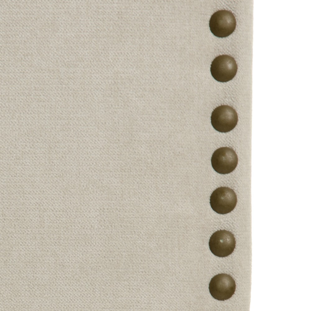GRAYISH BEIGE FABRIC-WOOD HEADBOARD 160 X 4 X 80 CM