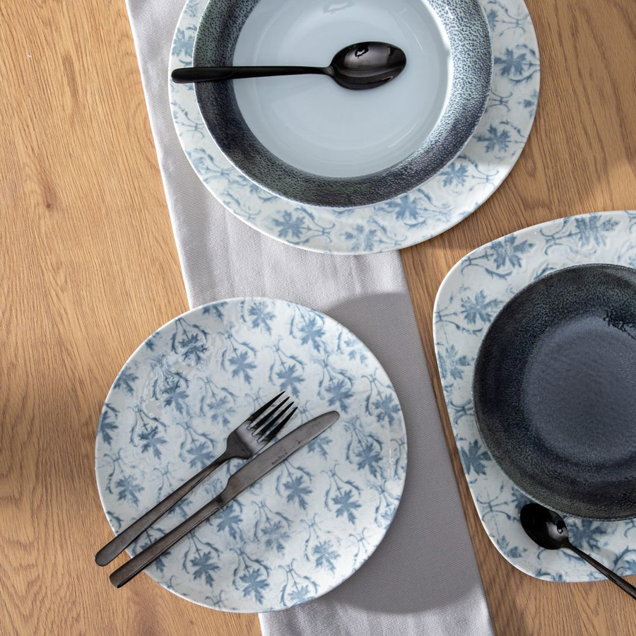 ENSALADERA AZUL PORCELANA COCINA 25 X 25 X 6,50 CM