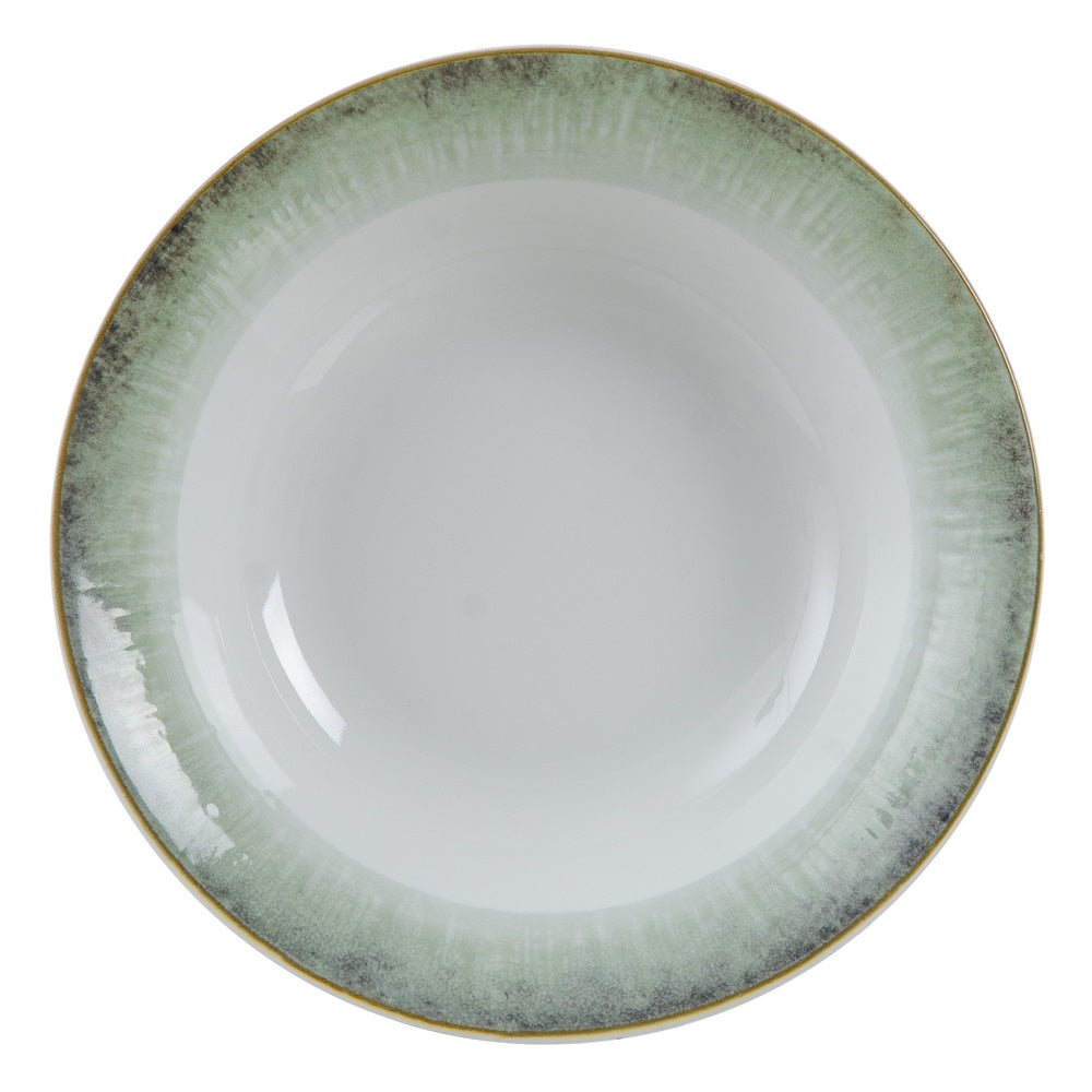 ENSALADERA VERDE PORCELANA COCINA 25 X 25 X 6,50 CM