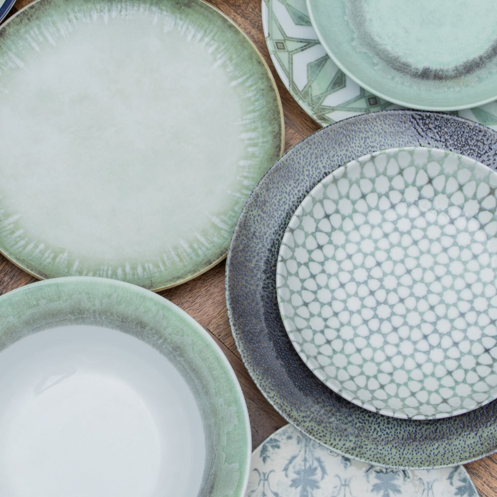 ENSALADERA VERDE PORCELANA COCINA 25 X 25 X 6,50 CM