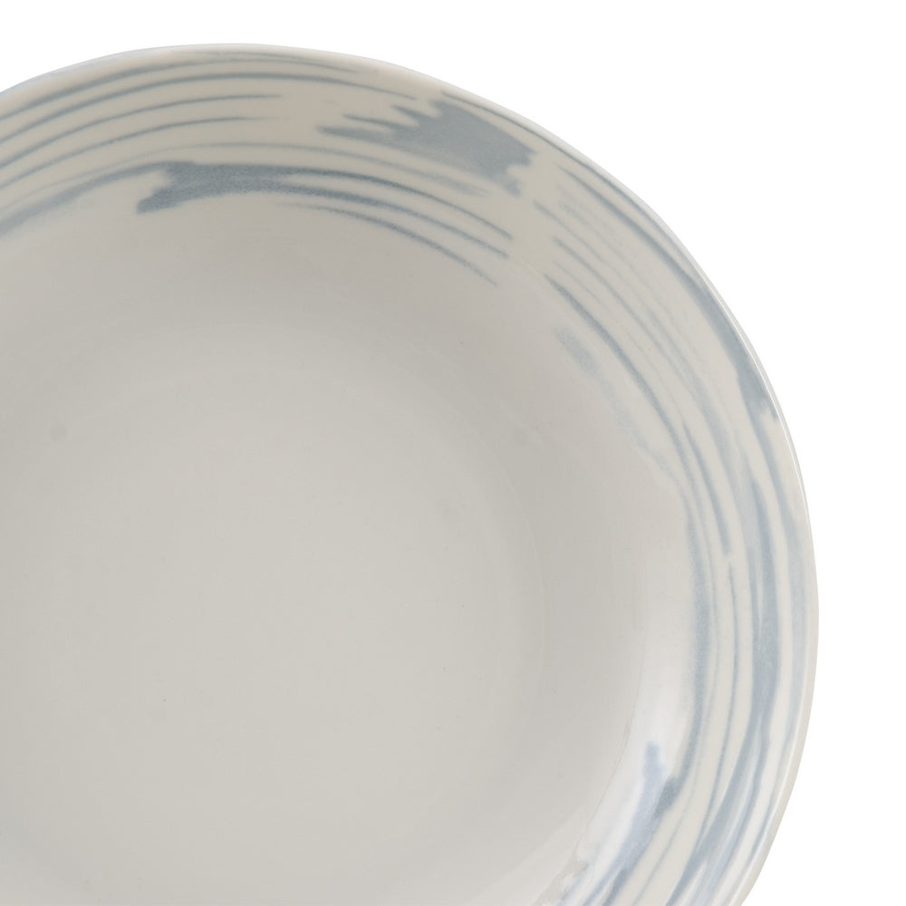 PLATO HONDO AZUL-BLANCO PORCELANA 21 X 21 X 5 CM