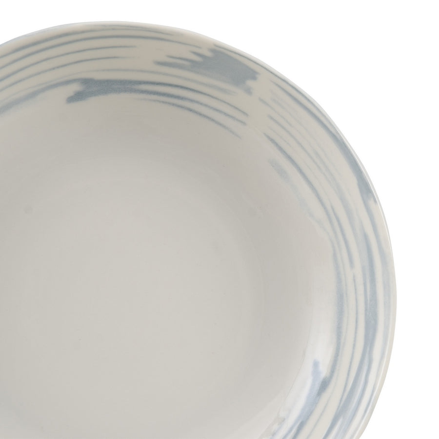 PLATO HONDO AZUL-BLANCO PORCELANA 21 X 21 X 5 CM