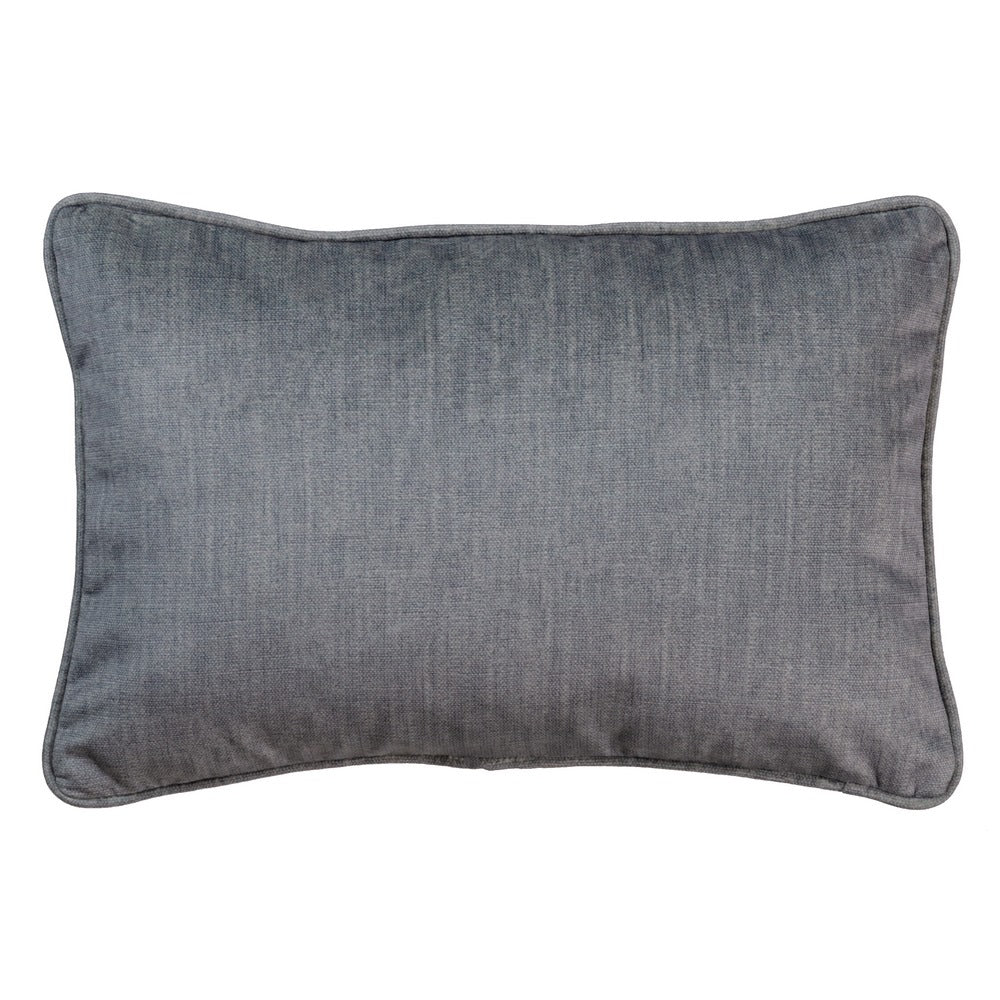 COJÍN GRIS TERCIOPELO DECORACIÓN 45 X 30 CM