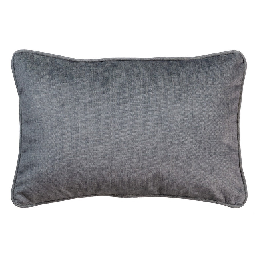 COJÍN GRIS TERCIOPELO DECORACIÓN 45 X 30 CM