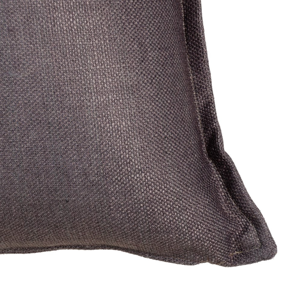 COJÍN GRIS OSCURO POLIESTER DECORACIÓN 45 X 30 CM