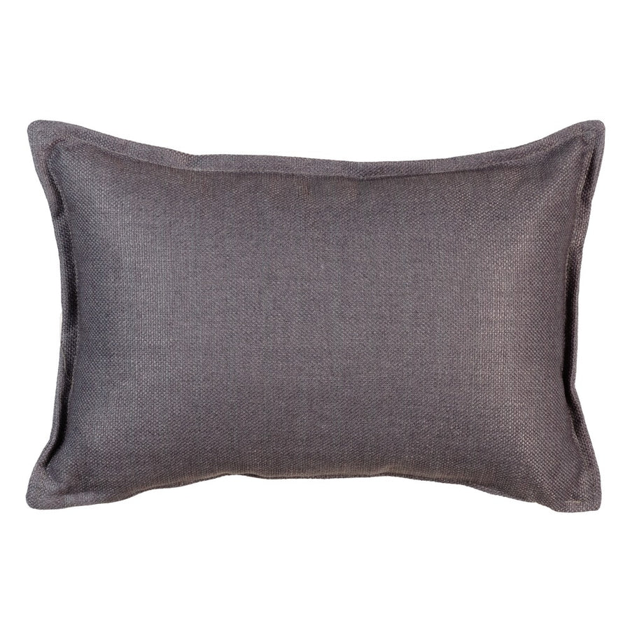 COJÍN GRIS OSCURO POLIESTER DECORACIÓN 45 X 30 CM