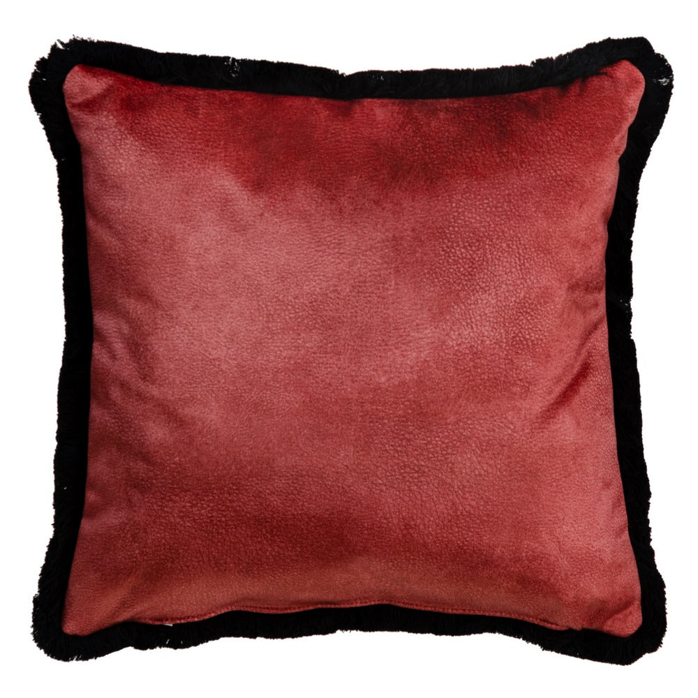 ORANGE LEOPARD VELVET CUSHION 45 X 45 CM